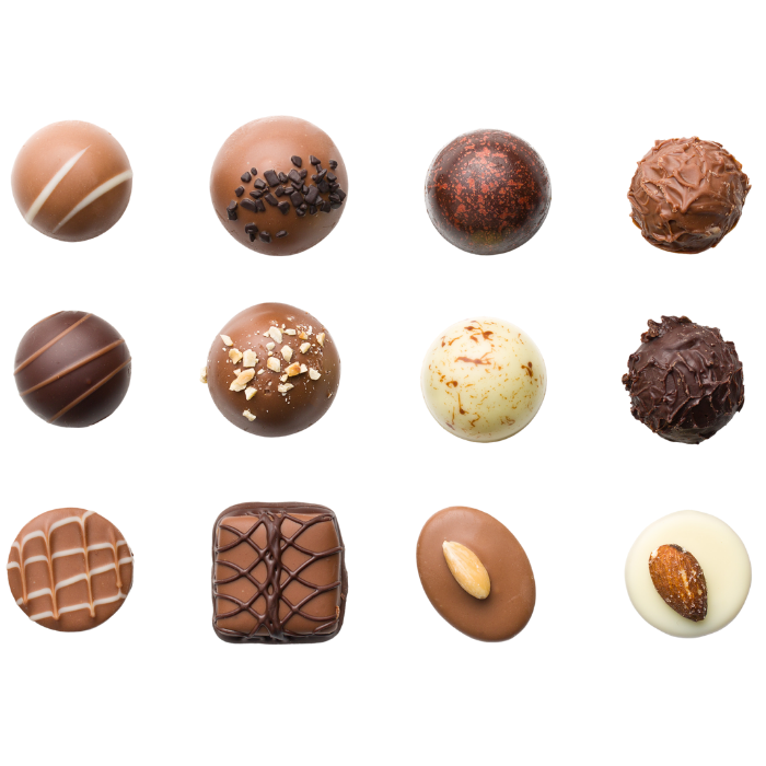 Шоколадови бонбони, 12 броя