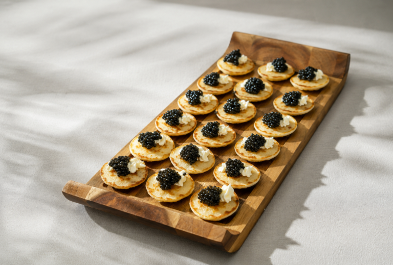 Caviar and blini: the little bite that makes an impression